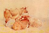 William Huggins Cattle Resting (2 of 2) painting